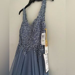 Blue ball gown dress